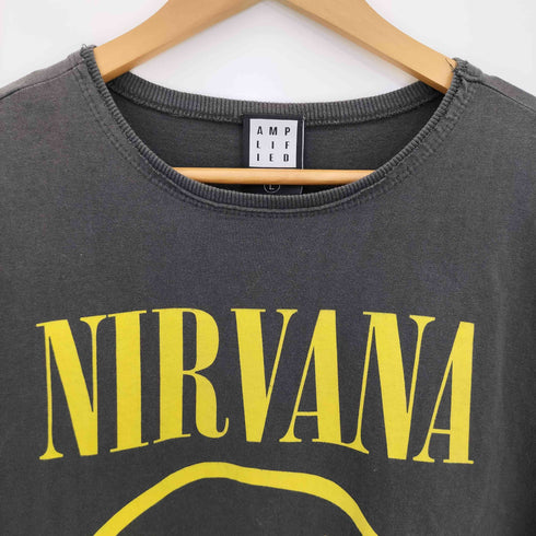 アンプリファイド AMPLIFIED 2019© ロックバンド スマイリーフェイス クルーネックTシャツ メンズ import:L